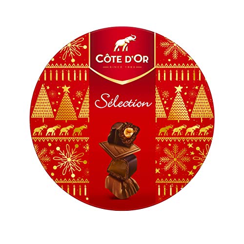 Côte d'Or - Sélection - Coffret Assortiment de Chocolats de Noël - Boîte de 188 g