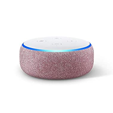 Echo Dot (3ème génération), Enceinte connectée avec Alexa, Tissu prune