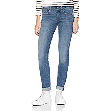 G-STAR RAW Lynn Mid Waist Skinny ' Jeans,Bleu (Medium Aged Destroy 9871-3142),26W / 30L Femme