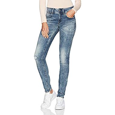 G-STAR RAW Lynn Mid Waist Skinny ' Jeans,Bleu (Medium Aged Restored 8969-9114),26W / 30L Femme