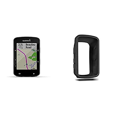 Garmin Edge 520 Plus Compteur GPS de Vélo & Housse en Silicone pour Edge 520 - Noir (010-12195-00)