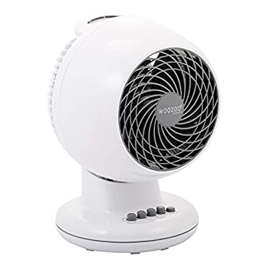 Iris Ohyama - Ventilateur puissant et silencieux avec oscillation - Woozoo PCF-M15 Blanc - 13 m², 22 x 20 x 30 cm