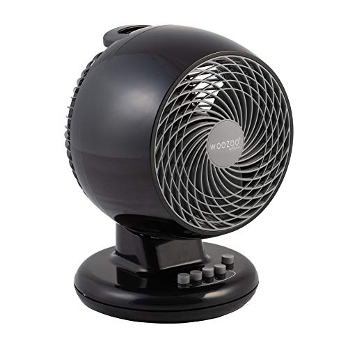 Iris Ohyama - Ventilateur puissant et silencieux avec oscillation - Woozoo PCF-M18 Noir - 23 m², 25 x 22,8 x 33,5 cm