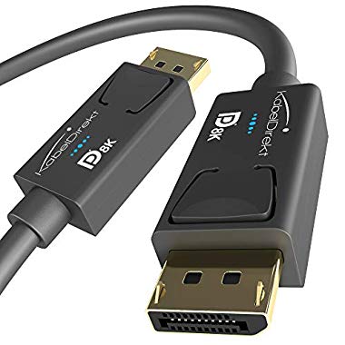 KabelDirekt - Câble DisplayPort de 8K version 1.4 - 1m - - Gaming Edition