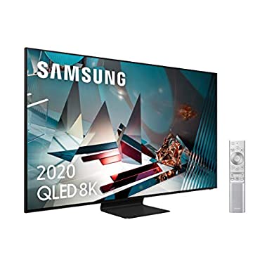 Samsung QLED 8K 2020 65Q800T Smart TV 65" avec résolution 8K Royale, Direct Full Array Elite HDR 2000, Intelligence Artificielle 8K, Multi View, OTS, Premium One Remote et Assistants vocaux intégrés