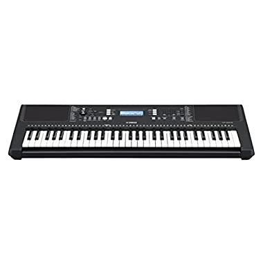 Yamaha PSR-E373 Clavier arrangeur, noir - Instrument de musique polyvalent à 61 touches dynamiques - Clavier portable pour débutants avec sonorités réalistes